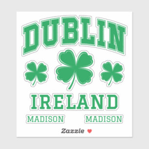 Sticker Nom personnalisé Dublin Irlande