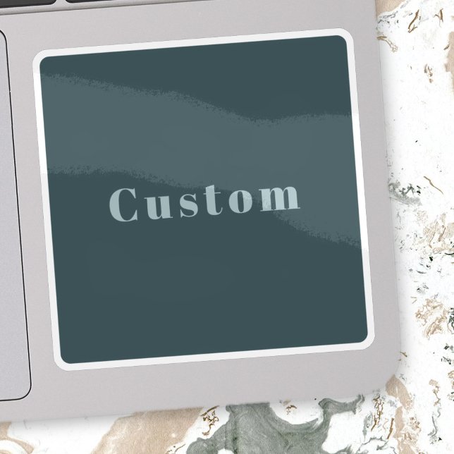 Sticker Nom personnalisé élégant ou autre texte | gris ble (Créateur téléchargé)