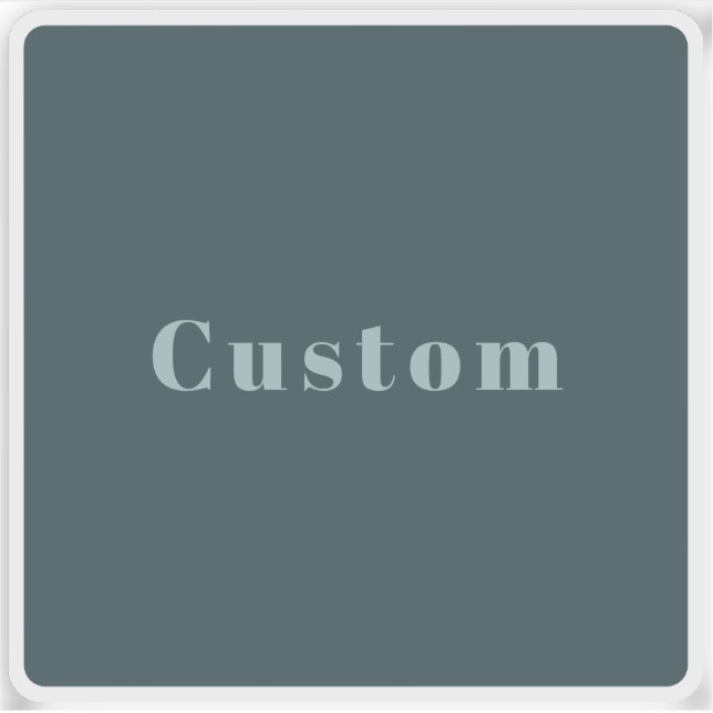 Sticker Nom personnalisé élégant ou autre texte | gris ble (Devant)