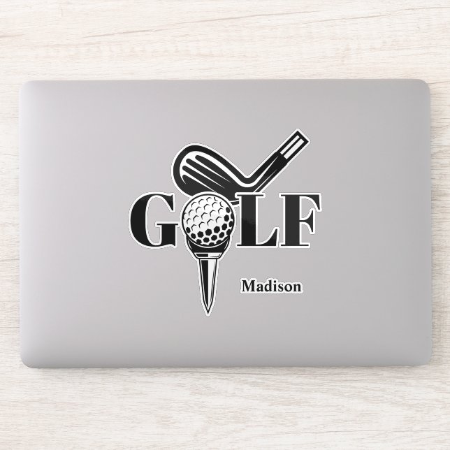 Sticker Nom personnalisé Golf (Ordinateur)