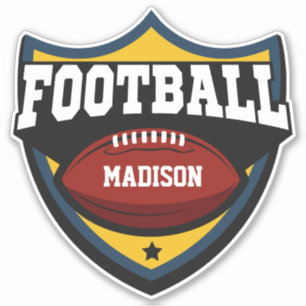 Sticker Nom personnalisé Logo de football