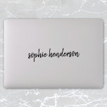 Sticker Nom personnalisé | Ordinateur portable manuscrit d<br><div class="desc">Simple,  stylish custom name design in a script handwritten typographiy in a minima moderne. The perfect way to mark who your property belongs to!</div>