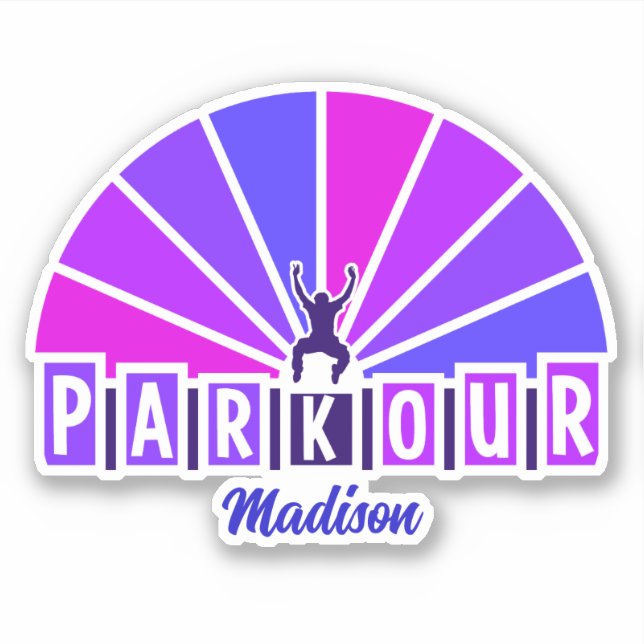 Sticker Nom personnalisé PARKOUR (Devant)