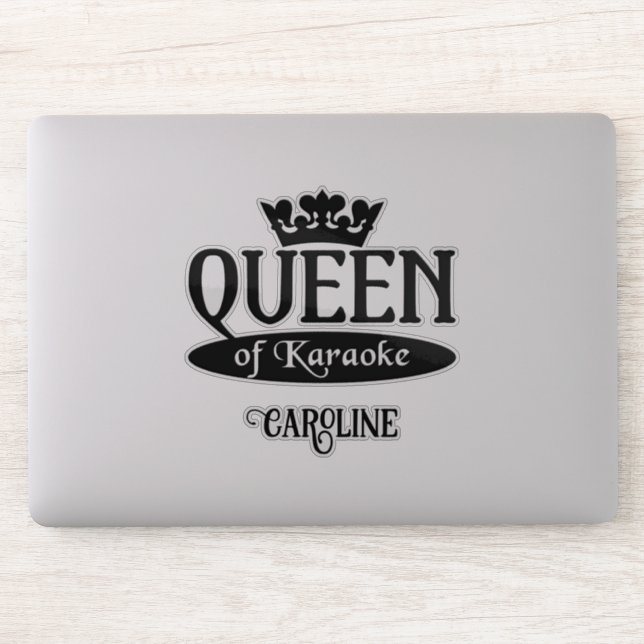 Sticker Nom personnalisé Reine du Karaoké (Ordinateur)