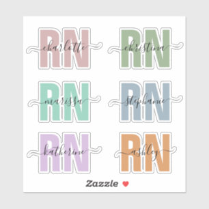Sticker Nom personnalisé RN Infirmière inscrite Appréciati