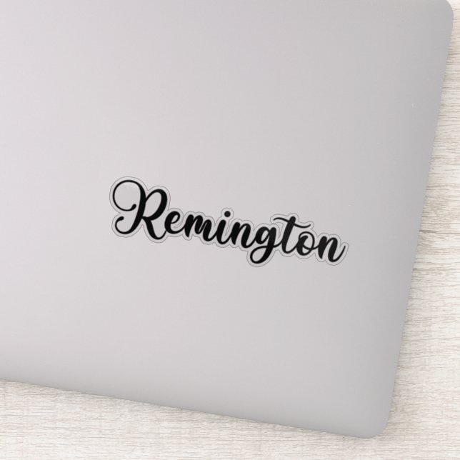 Sticker Nom Remington - Calligraphie manuscrite (Détail)