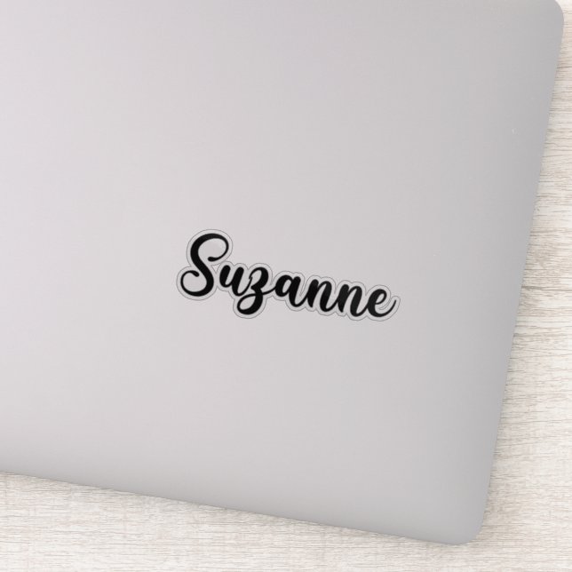 Sticker Nom Suzanne - Calligraphie manuscrite (Détail)