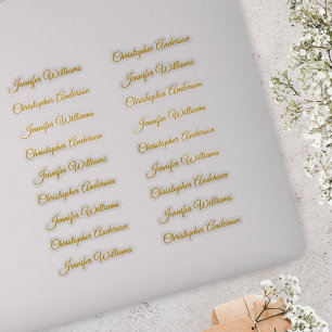 Sticker Noms de 18 invités en écriture manuscrite classiqu