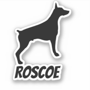 Sticker Noms de chiens personnalisés Doberman