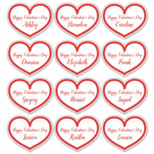 Sticker Noms de enfants avec cœur rouge mignon pour la Sai