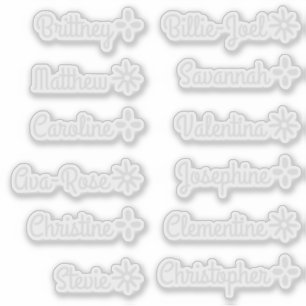 Sticker Noms de liste d'invités personnalisés jolies étoil