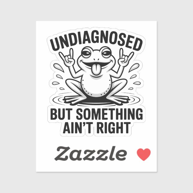 Sticker Non diagnostiqué, mais quelque chose ne va pas dro (Feuille)