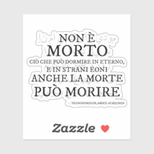 Sticker "Non è morto..." - Il verso del Necronomicon