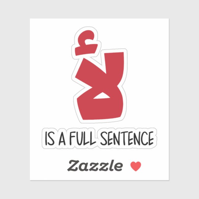 Sticker Non est une peine complète en arabe drôle (Feuille)