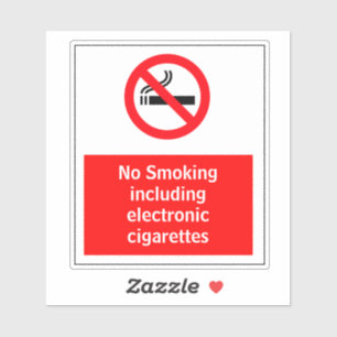 Sticker Non-Fumeurs Y Compris Les Cigarettes Électroniques