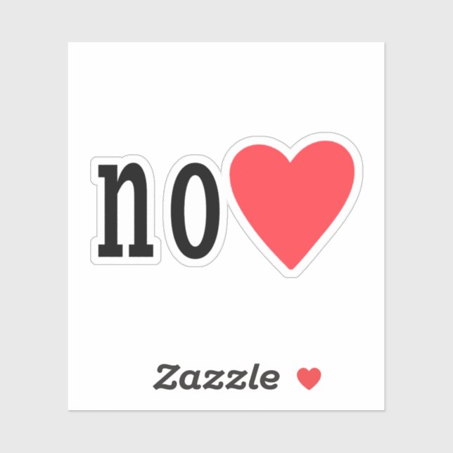 Sticker "non ❤️", non, mème, drôle, tendance, (Feuille)
