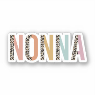 Sticker Nonna Empreinte de léopard, Nonna Nana Gift, grand