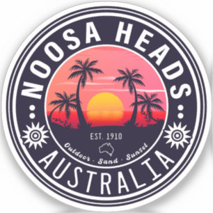 Sticker Noosa Chefs Australie Vintage Retro Souvenirs 80s