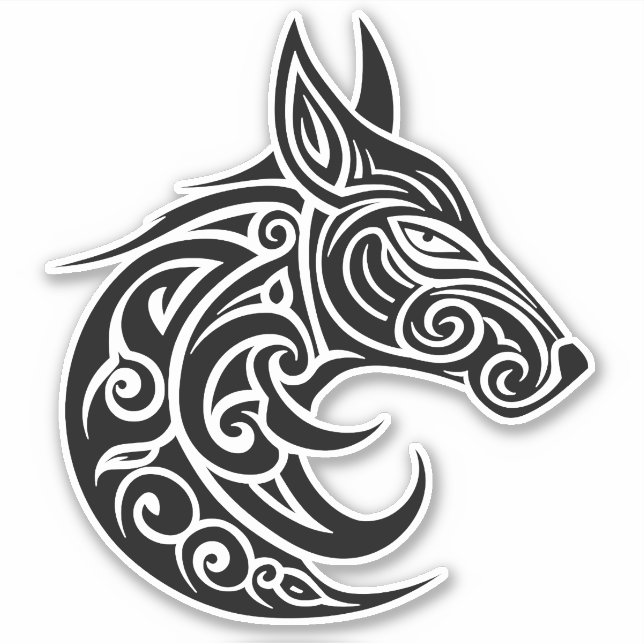 Sticker Nordic Celtic Knotwork Fox (Devant)
