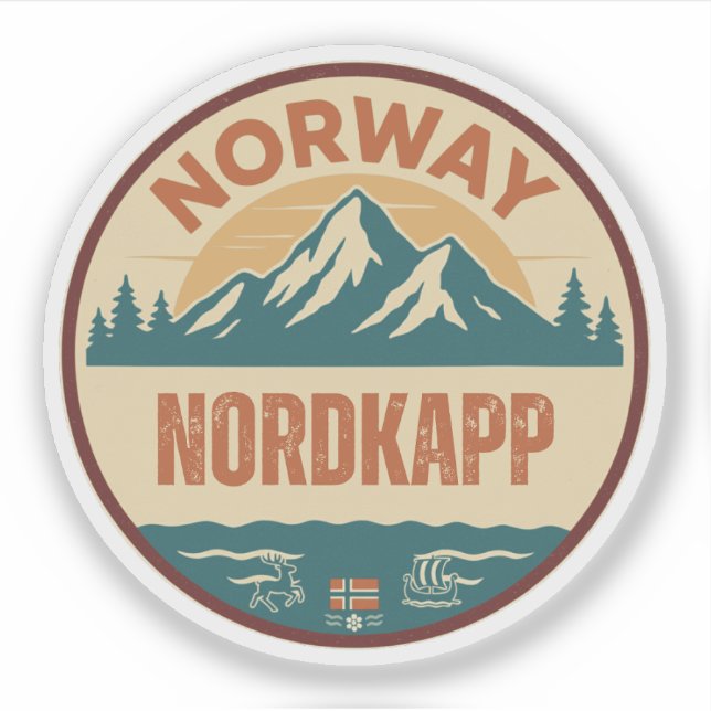 Sticker Nordkapp, Norvège Norvège (Devant)