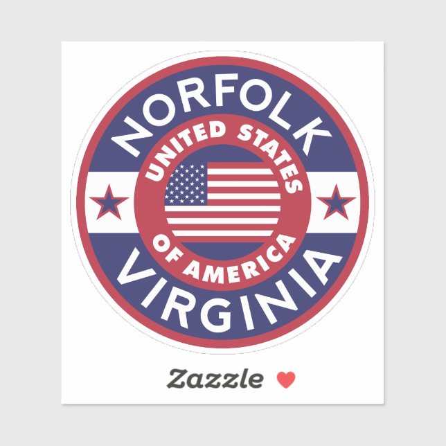 Sticker NORFOLK, Virginie (Feuille)