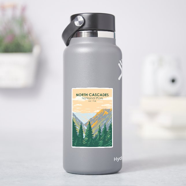 Sticker North Cascades National Park Washington Vintage (HydroFlask)