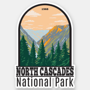 Sticker North Cascades National Park Washington Vintage