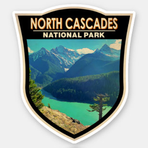 Sticker North Cascades National Park Washington Watercolor