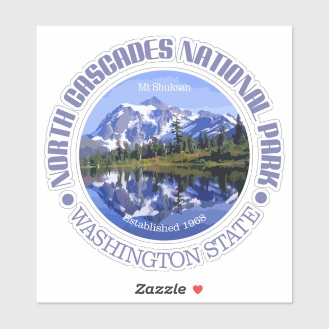 Sticker North Cascades NP (Feuille)