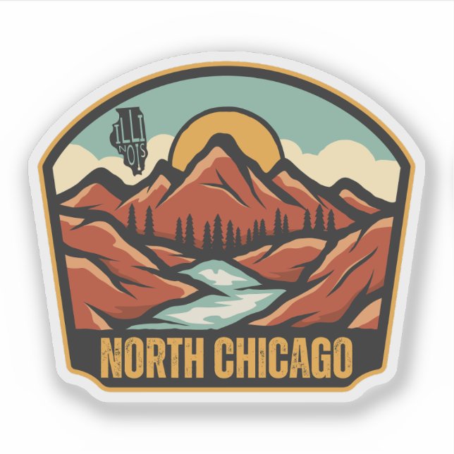 Sticker North Chicago, Illinois  (Devant)