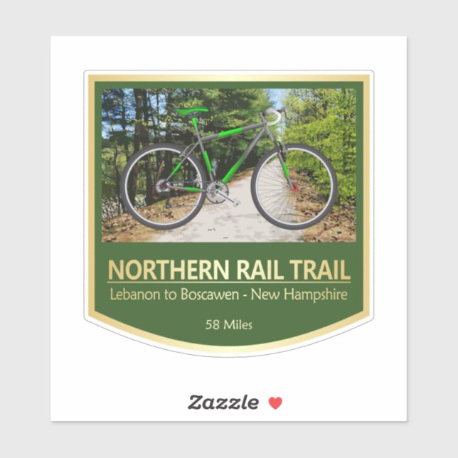 Sticker Northern Rail Trail (vélo2) (Feuille)
