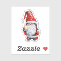 Norvégienne Nisse Gnome Gonk Tenant Un Verre D'Oeu