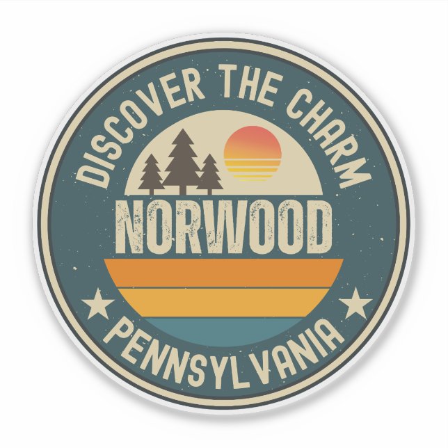 Sticker Norwood, Pennsylvanie (Devant)