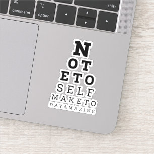 Sticker Note de test pour la vue pour rendre maintenant Ex
