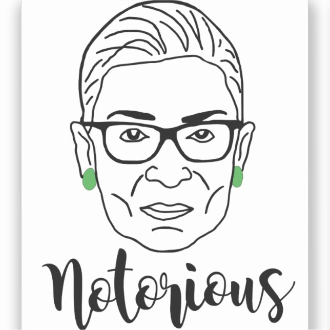 Sticker Notorious RBG Mug - Ruth Bader Ginsburg (Recto)