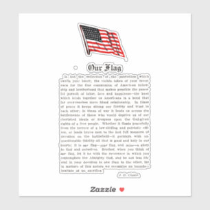 Sticker Notre drapeau USA Americana Patriotisme Mots