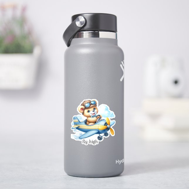 Sticker Nounours de l'aviation (HydroFlask)