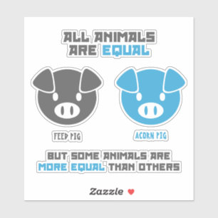Sticker Nourrir le cochon, gland