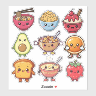 Sticker Nourriture Kawaii Mignonne 