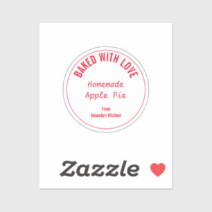 Sticker Nourriture maison Noël Fête cadeau Favoriser Rouge