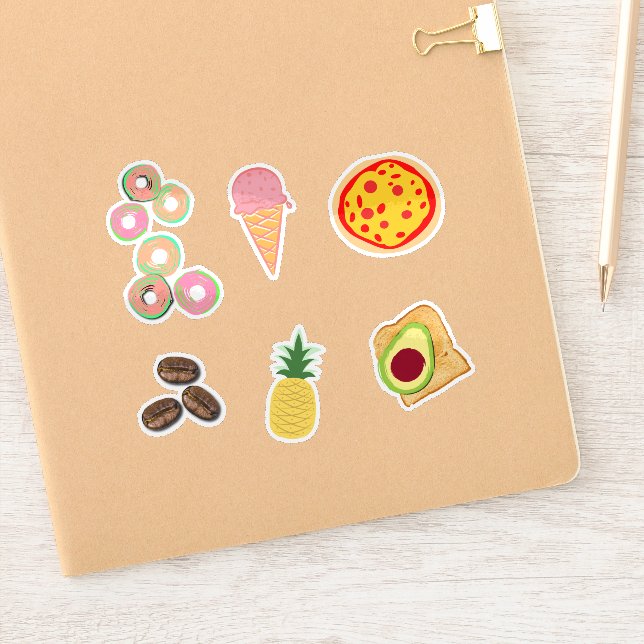 Sticker Nourriture Mignonne Brillante (Carnet)