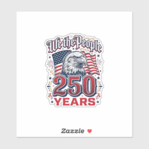 Sticker Nous le peuple 250 ans Aigle patriotique Vintage D