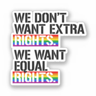 Sticker Nous ne voulons pas de droits supplémentaires