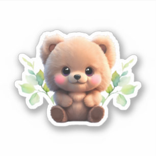 Sticker Nous pouvons Bearly Wait Baby shower ours en peluc