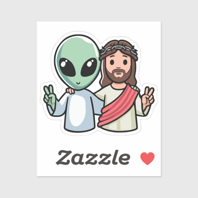 Sticker Nous venons en paix (Feuille)