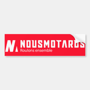 Sticker Nousmotards Rectangle Rouge