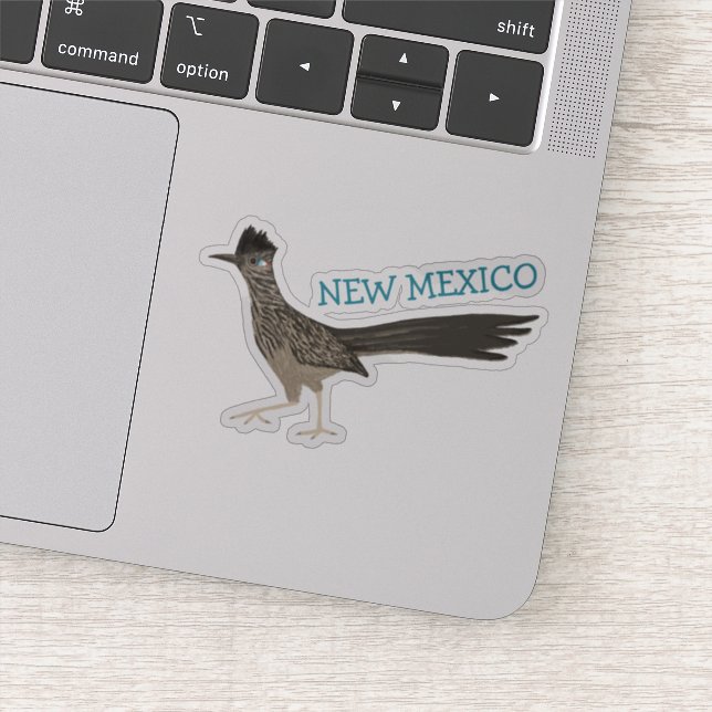 Sticker NOUVEAU MEXICO Roadrunner Bird Colorated Pencil Ar (Détail)