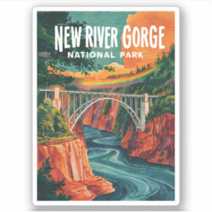 Sticker Nouveau parc national River Gorge Design de l'eau