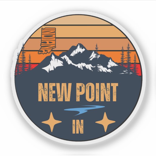 Sticker Nouveau Point, Indiana (Devant)
