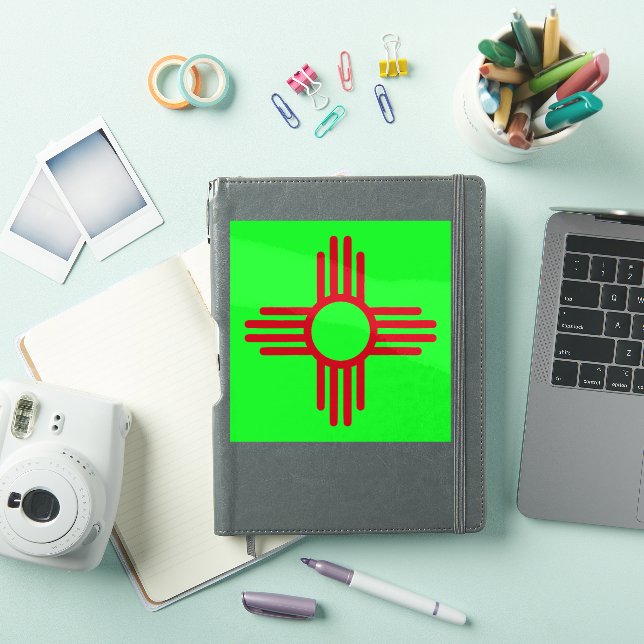 Sticker Nouveau Soleil Zia du Mexique Vert  (Couverture iPad)
